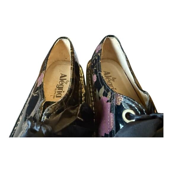 Alegria Patent Leather Lace Up Oxford Clog Women size 39 US 9-9.5 - Picture 5 of 6